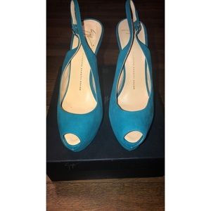 Giuseppe Suede platform slingback sandal